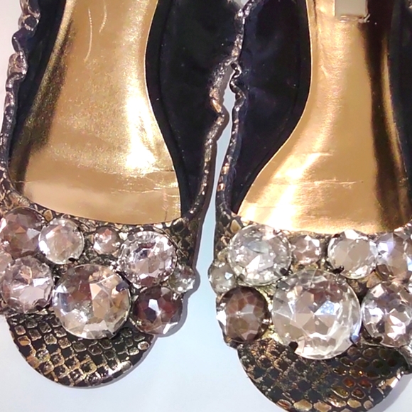 Simple Vera Vera Wang Snake Print Open Front Women's Ballerine. 8.5M - Picture 5 of 14